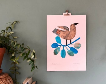 Bird of berries original art