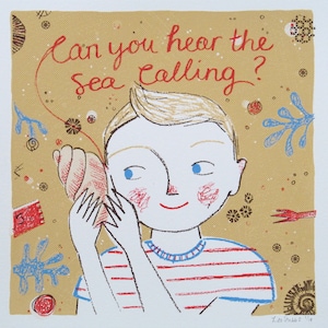 The calling of the sea screen print image 4