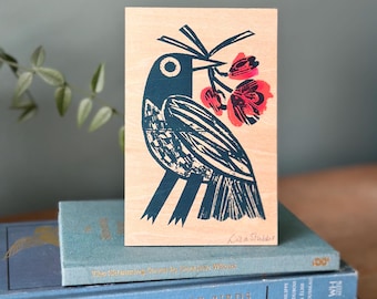 Strike a posy - wooden postcard