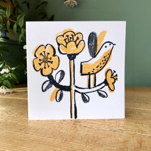 Mixed Pack of 3 hand screenprinted blank cards image 8