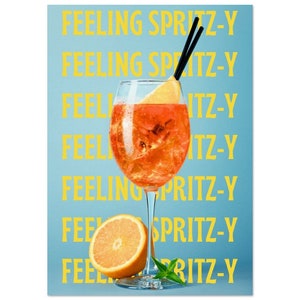 Affiche Aperol Spritz | Impression d&#39;art | Décoration murale de bar | Affiches de cocktails | Boisson de fête | Mur tendance | Imprimé bohème minimaliste | Saint Aperol