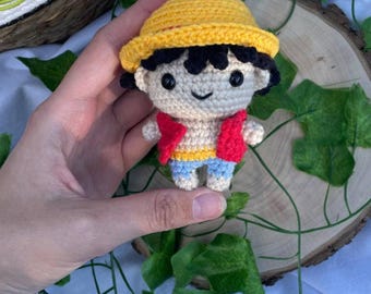 Crochet Luffy Amigurumi: Straw Hat Pirate, Chibi Style/amigurumi doll