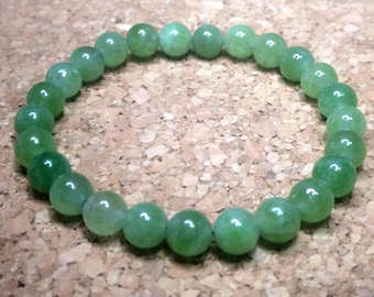 Green Peridot bracelet, Ø 8 mm, unisex, available in various sizes - including children's sizes, made in Germany