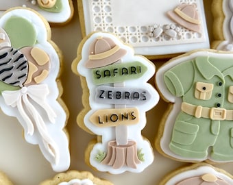 Safari sign cookie stamp and cutter