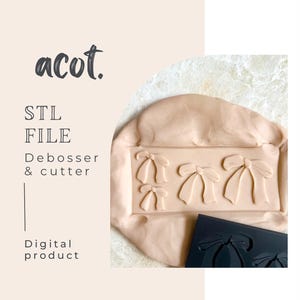 Bow plate cookie STAMP ONLY STL file