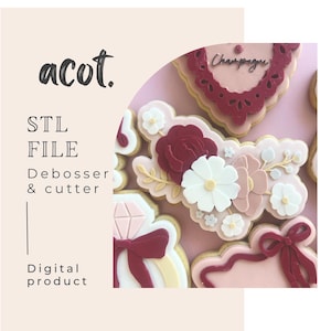 File STL per debosser e cutter con motivi floreali misti