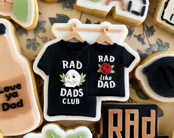 Rad Dad club t-shirts cookie stamp and cutter