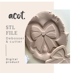 Thick bow stamp and cutter STL file