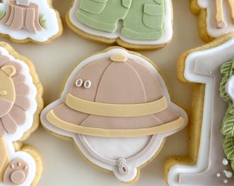 Safari hat cookie stamp and cutter