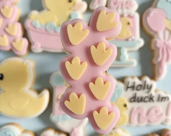 Duck footprints cookie stamp and cutter