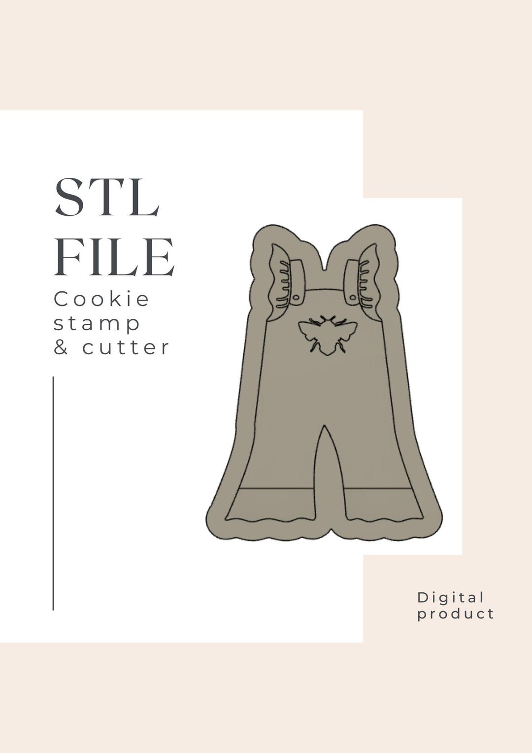Bee Overalls/ Dungaree's STL File - Etsy