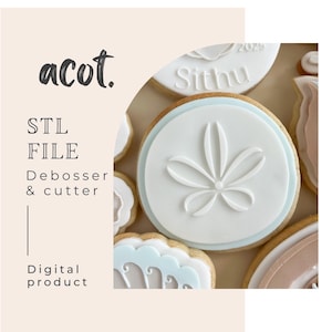 Sand dollar shell cookie stamp & cutter STL file