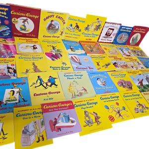 Curious George Book Lot of 10: Random Mix, Hardcover & Softcover