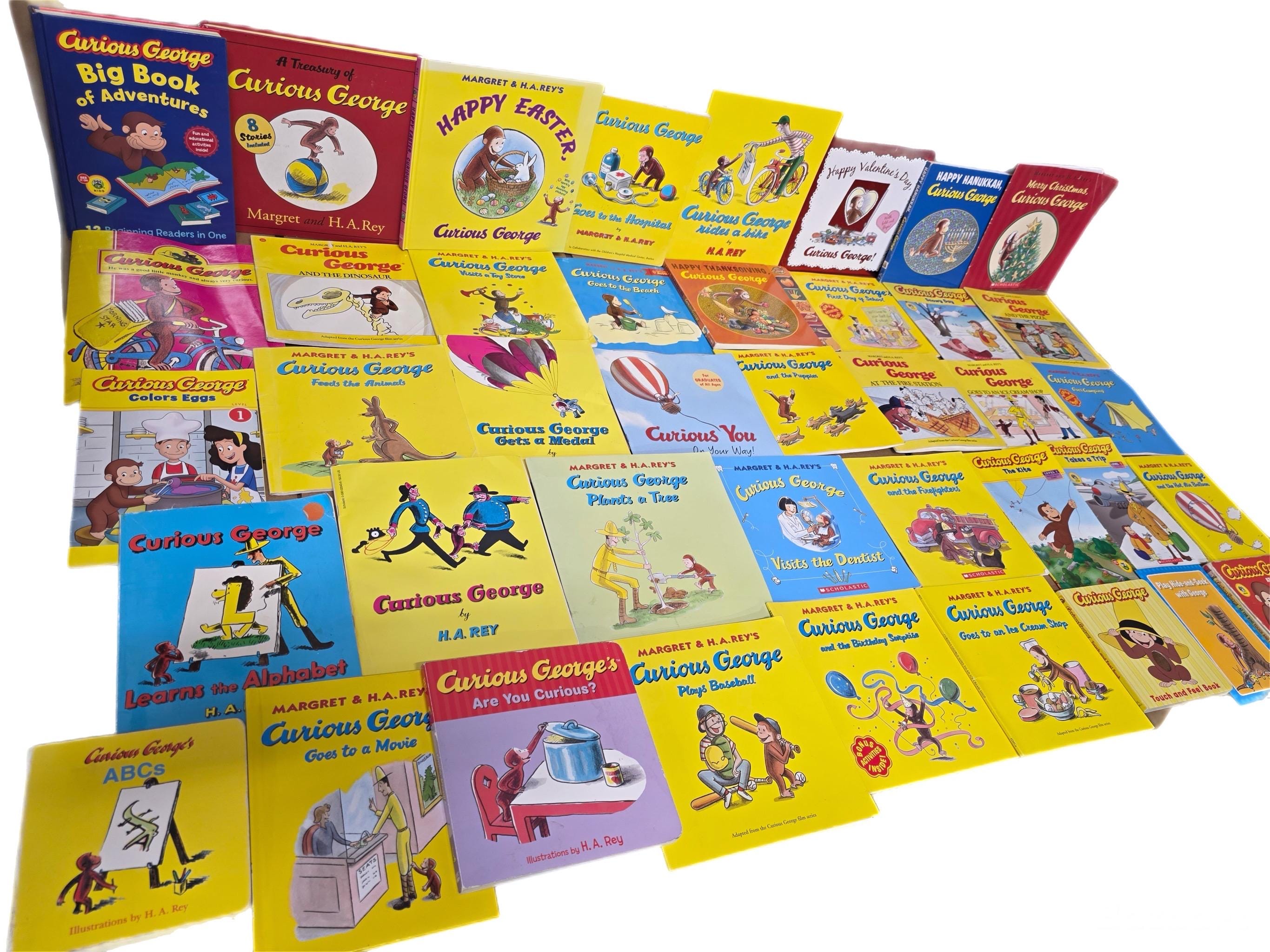 Curious George Book Lot of 10: Curated Mix, Hardcover & Softcover