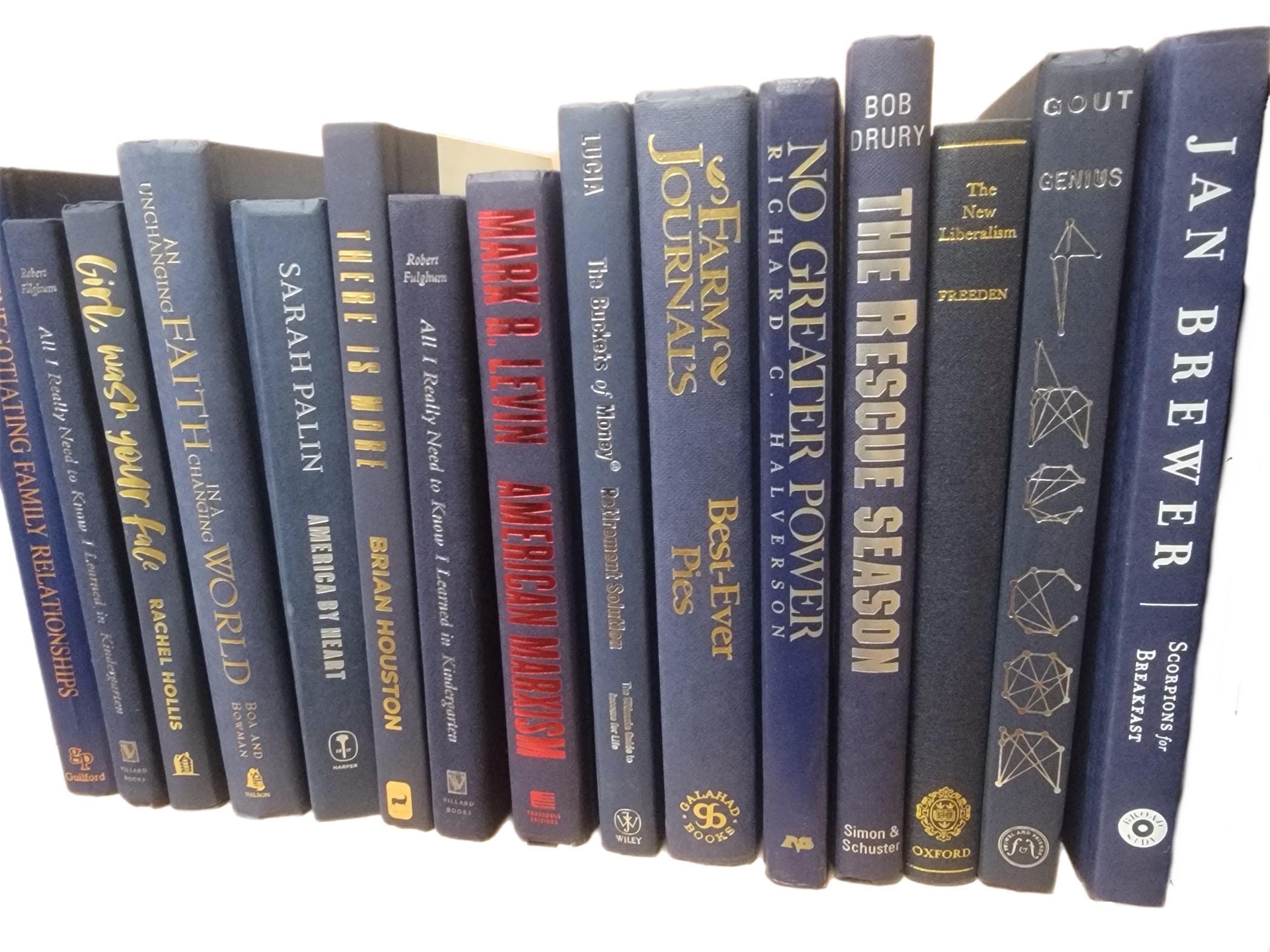 Dark Blue Hardcover Books by the Foot: Decorating, Display