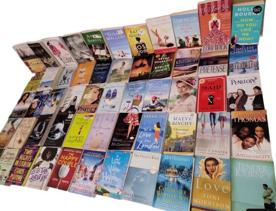 Lot of Romance Paperback Books: Large Trade Curated Selection