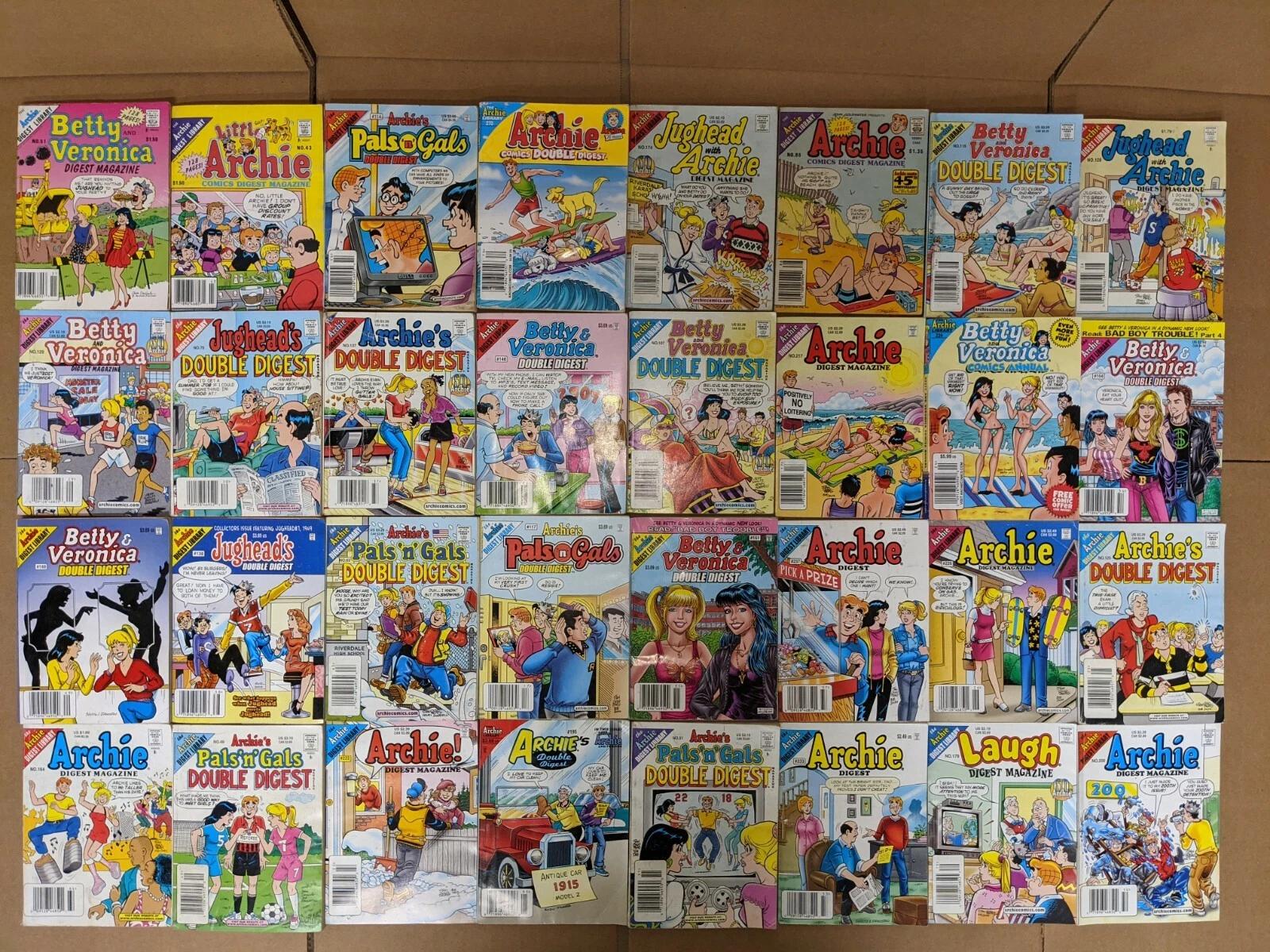 Curated Lot of 10 Archie Comics Betty & Veronica Jughead Jones Digest ...