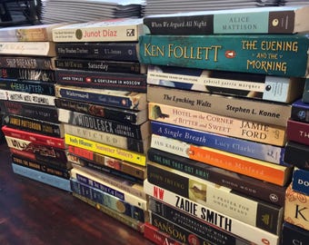 15 Lb Fiction Book Lot: Assorted Trade Paperbacks, Mixed Genre