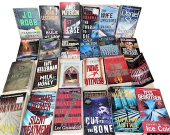 Lot of 20 Mystery Thriller Paperback Books: Popular Authors, Unsorted