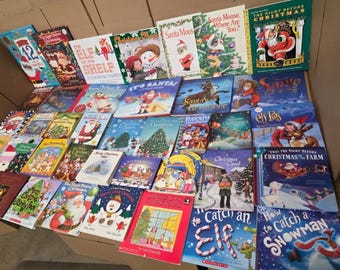 Lot of 10 Kids Christmas Books Bundle – Holiday Santa Elf Reindeer Snowman Winter Collection, Curated Titles, Children's Holiday Books