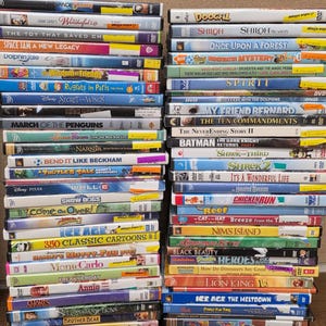 Family Movie DVD Collection: Classic & Modern Animated Films Bulk Lot