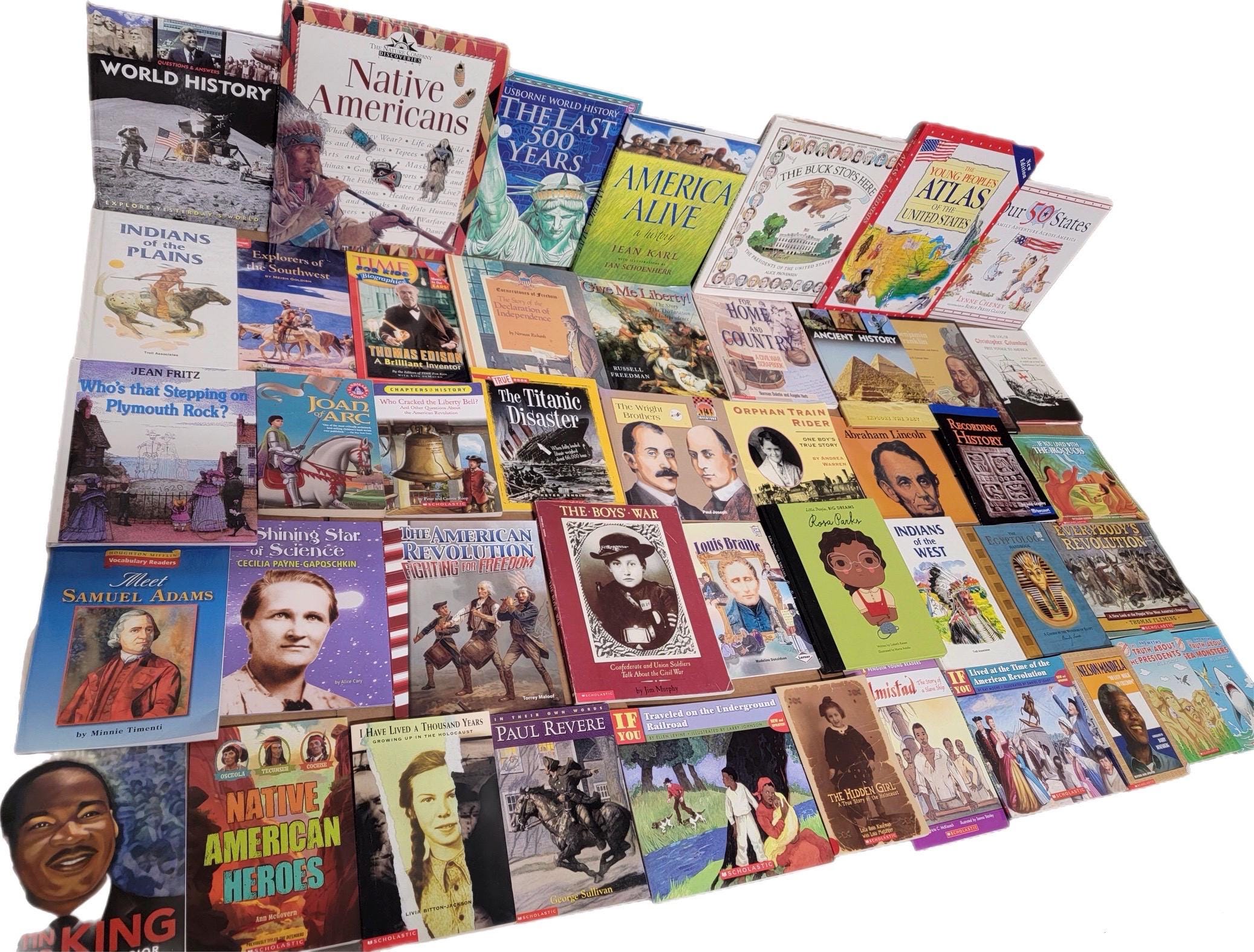 Kids History Book Lot: US and World History Homeschool Classroom Set - Etsy