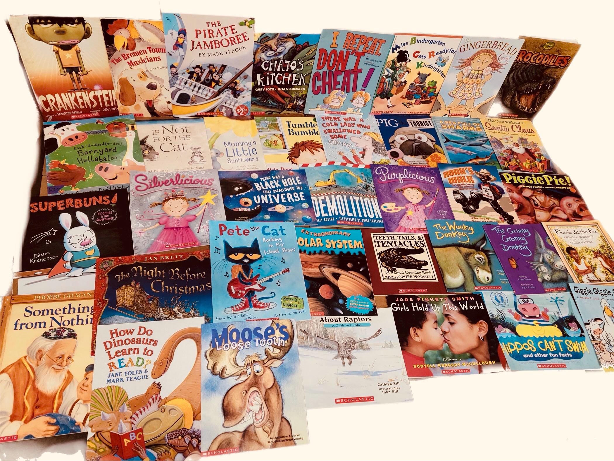 Scholastic Large Kids Books Lot of 10: Kindergarten-3rd Classroom Grade