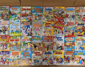 Curated Lot of 10 Archie Comics Betty & Veronica Jughead Jones Digest and Double Digest Magazines | Classic Cartoon Comic Collection