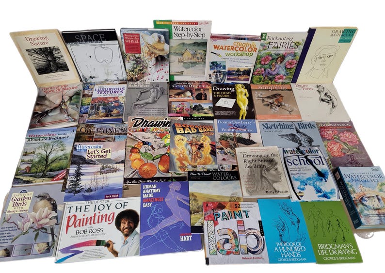15 Lb Art Instruction Book Lot Drawing, Painting, Sketching Etsy
