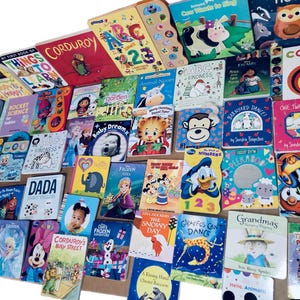 Lot de 10 livres : livres cartonnés pour enfants - Bibliothèque pour bébés ABC Daycare, livres rigides pour enfants