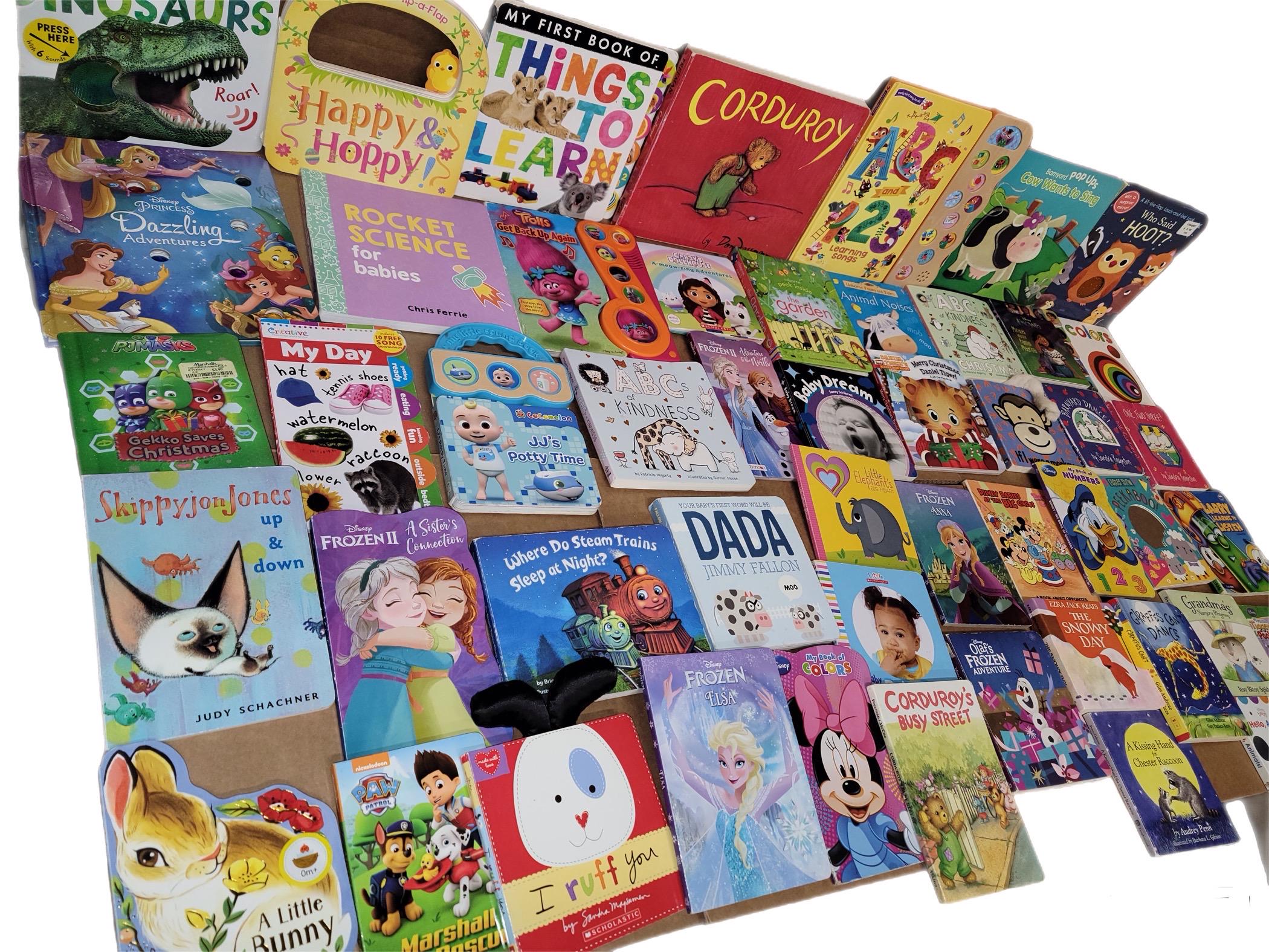 Lot of 60 Children Board Hardcover Baby Toddler Daycare Preschool Kids Books Mix