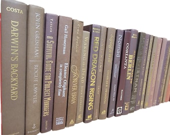 Brown Decorating Books: Chestnut, Sepia, Walnut Shades - Display Staging