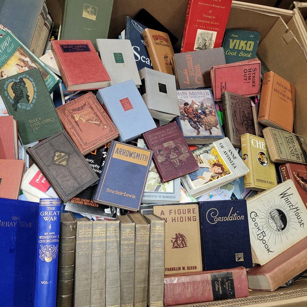 Antique Hardcover Book Lot: Vintage Unique Rare Hard To Find Old Collection, Pre-1979