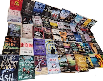 Lot of 10 Large Trade Mystery Thriller Books: Crime, Suspense, Detective - Paperback Mix