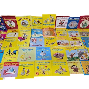 Curious George Book Lot of 5: Random Mix, Hardcover & Softcover