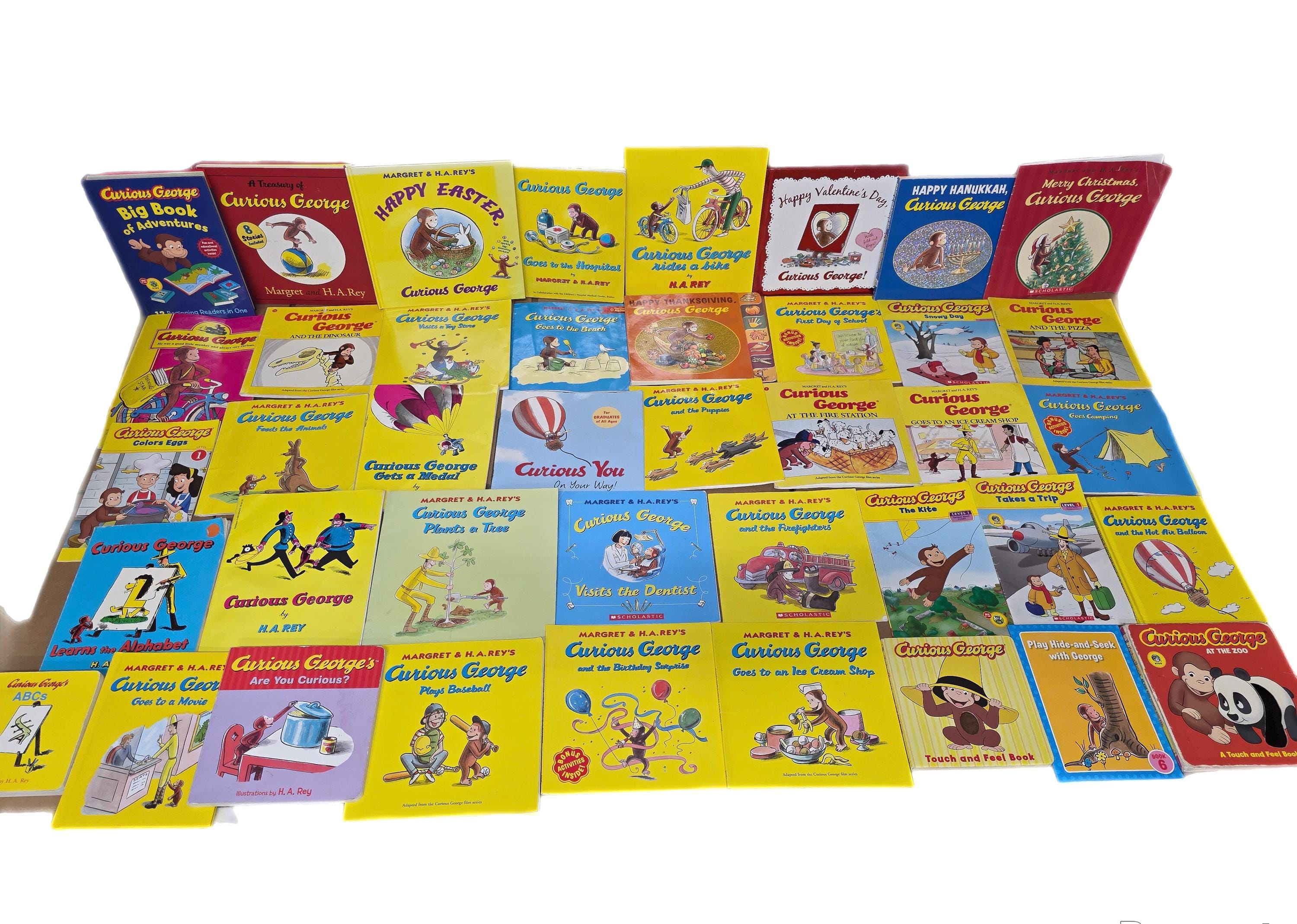Curious George Book Lot of 5: Curated Mix, Hardcover & Softcover