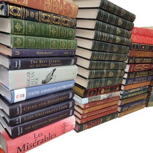 Lot of 5 Classic Literature Hardcover Books: Random Assorted Mix