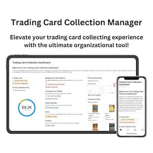 Plantilla de colección de cartas coleccionables, inventario de MTG, rastreador de cartas de Pokémon