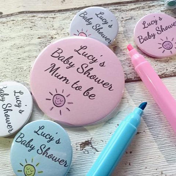 Printable Baby Shower Badge - Etsy