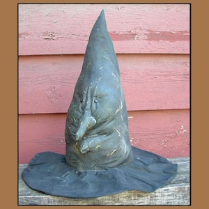 Primitive Halloween Witch hat instant download pdf pattern soft sculpture face 316