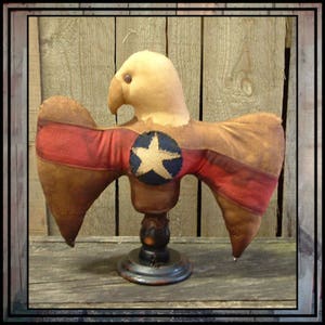 INSTANT DOWNLOAD pdf Primitive folk art Americana eagle make do Digital pattern  396