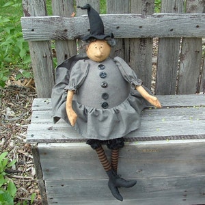 Hester Prynne Primitive Folk Art  Witch Instant dowload pattern 490P