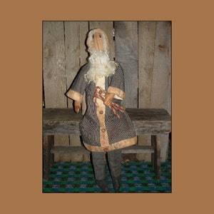 Arte Popular Primitiva Santa w Candy Canes digital pdf epattern - 178