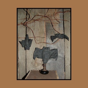 INSTANT DOWNLOAD epattern primitive Halloween bat PDF digital pattern,2 sizes, 3 ways 214