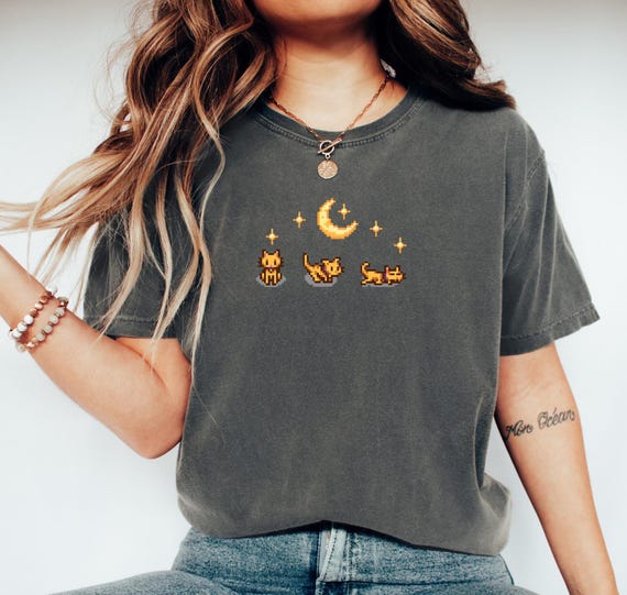 Stardew Valley Cat Shirt Stardew Valley Shirt Stardewvalley Fun Gaming Merch Stardew Valley Gift Valley Sweater Gifts