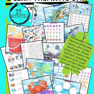 Ocean Thematic Unit | Ocean Activities | Ocean Animals Unit | Ocean Animals Activities | Ocean/Animals Printables | Homeschool | Preschool