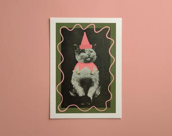 Jester Cat Victorian Photography Print A3 A4 A5 5x7 4x6