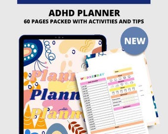 PLR Adhd Planner for Kids Daily Journal Tracker Done for you Master Resell Rights MRR Plr Digital Products Resell Editable Canva Template