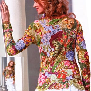 Irish Crochet 31 Patterns: Duplet Magazine Mod #594 | Irish Lace Freeform Crochet Pattern | Russian Magazine E-book
