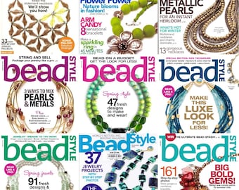 28 Bead Style Magazines | Beading and Jewelry Making Magazine Bundle | Lot of Arts and Crafts Patterns | Digital Download